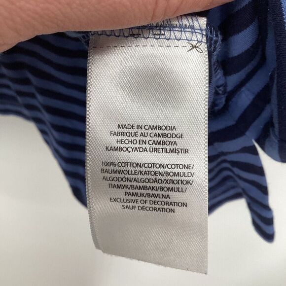 Men's‎ Polo Ralph Lauren Pima Soft Touch Cotton striped Polo navy/blue XL - Picture 4 of 6